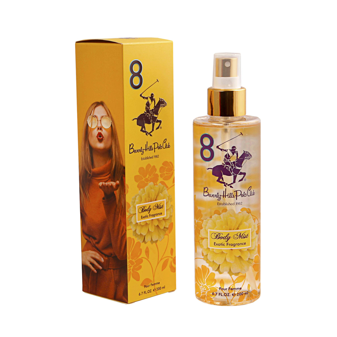 BEVERLY HILLS POLO CLUB BODY MIST No. 8 EXOTIC FRAGRANCE 200 ml