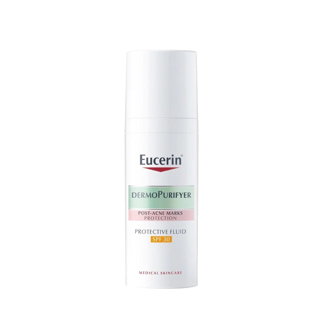 EUCERIN DERMOPURIFYER 
Triple Effect Serum + Protective Fluid + Cleansing Gel (Free)