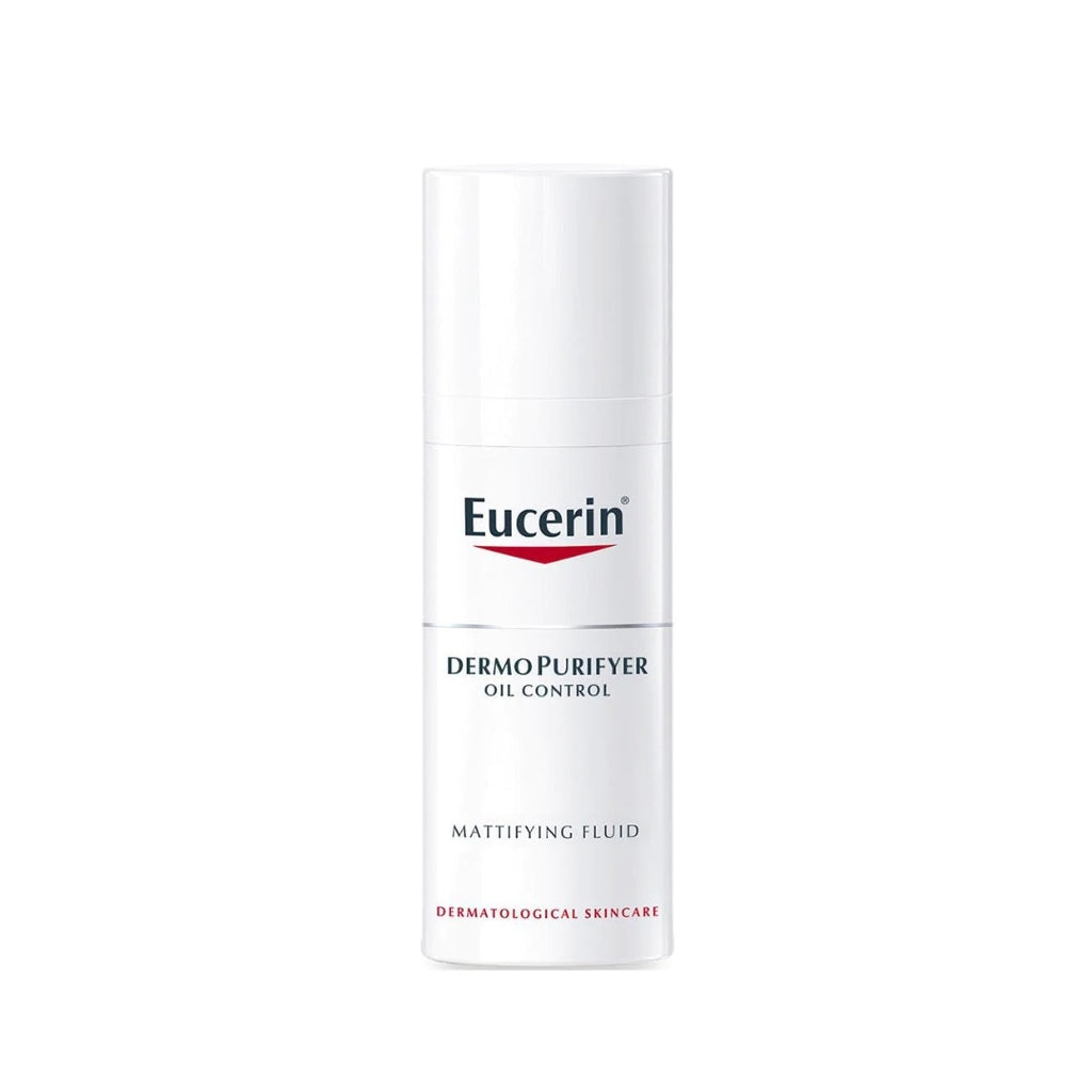 EUCERIN DERMOPURIFYER Mattifying Fluid + Skin Renewal Treatment + Cleansing gel (Free)
