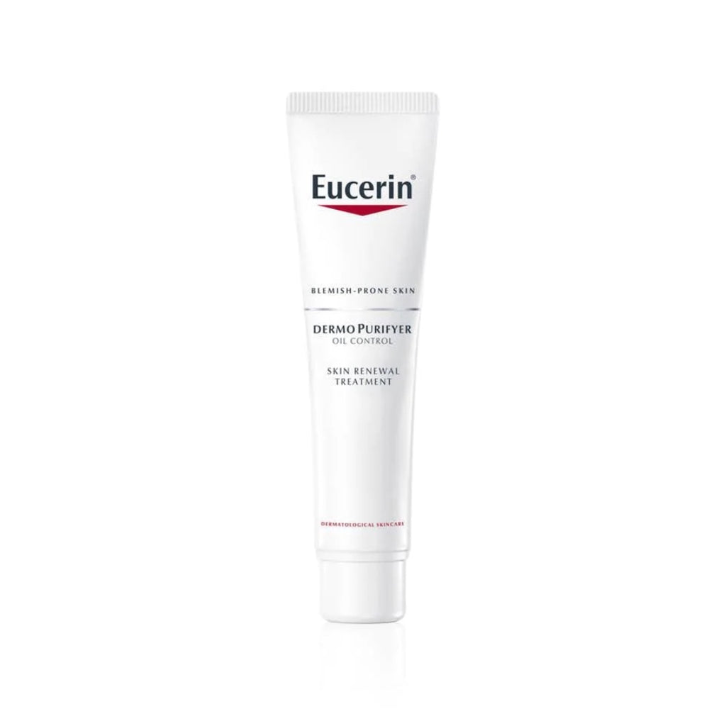 EUCERIN DERMOPURIFYER Mattifying Fluid + Skin Renewal Treatment + Cleansing gel (Free)