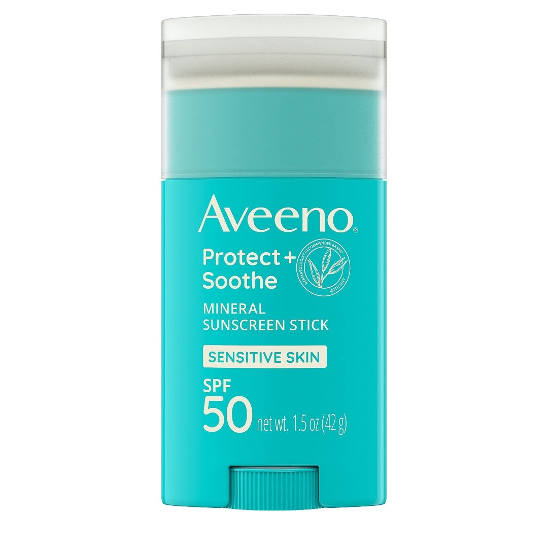 Aveeno Protect + Soothe Mineral Sunscreen Stick for Sensitive Skin with Broad Spectrum SPF 50