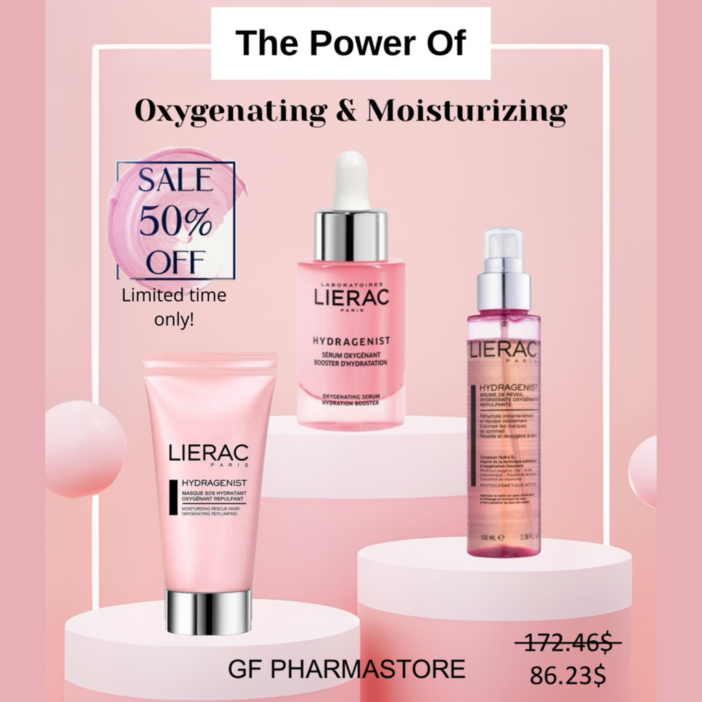 LIERAC HYDRAGENIST SOS RESCUE MASK + MOISTURIZING SERUM + MORNING MOITURIZING MIST