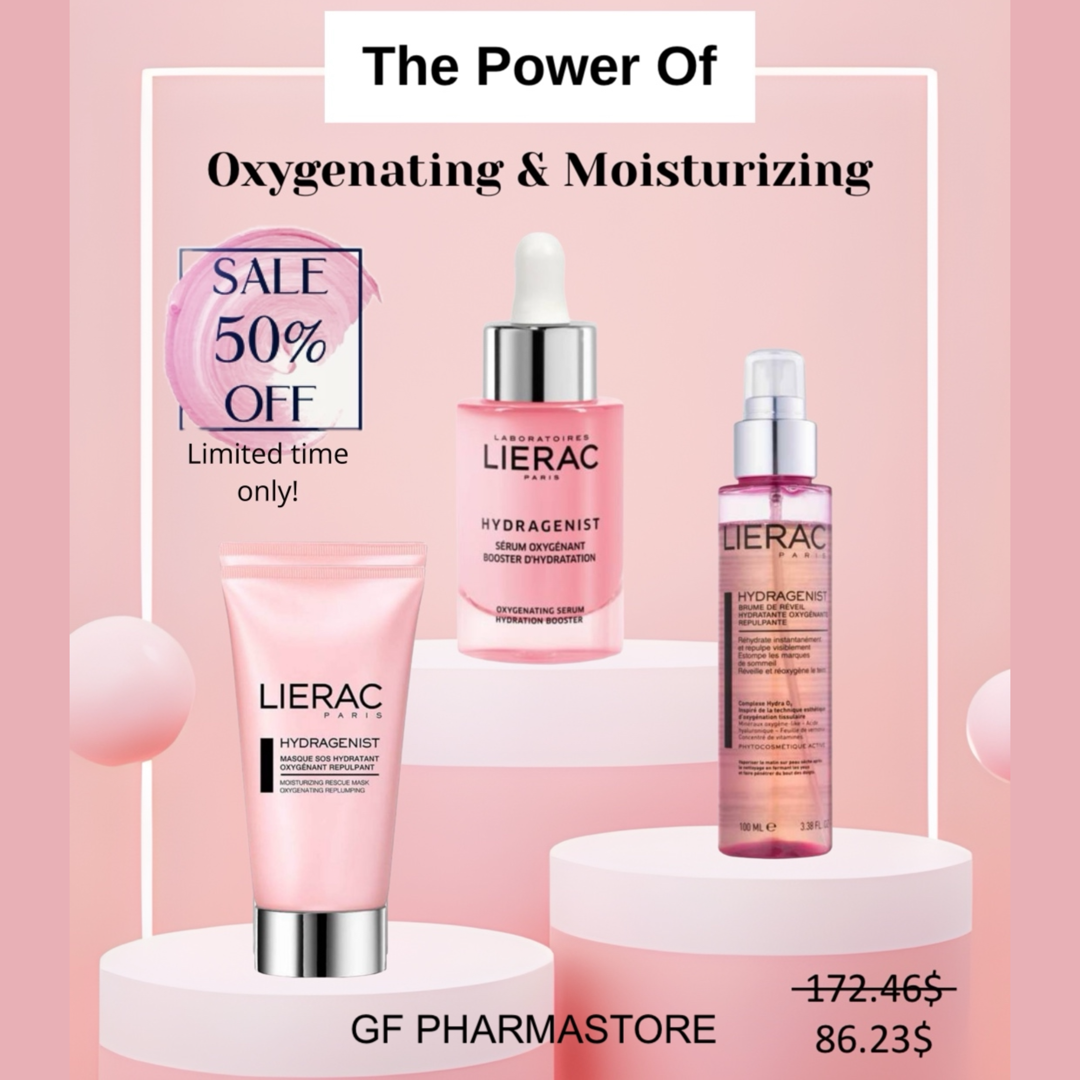 LIERAC HYDRAGENIST SOS RESCUE MASK + MOISTURIZING SERUM + MORNING MOITURIZING MIST