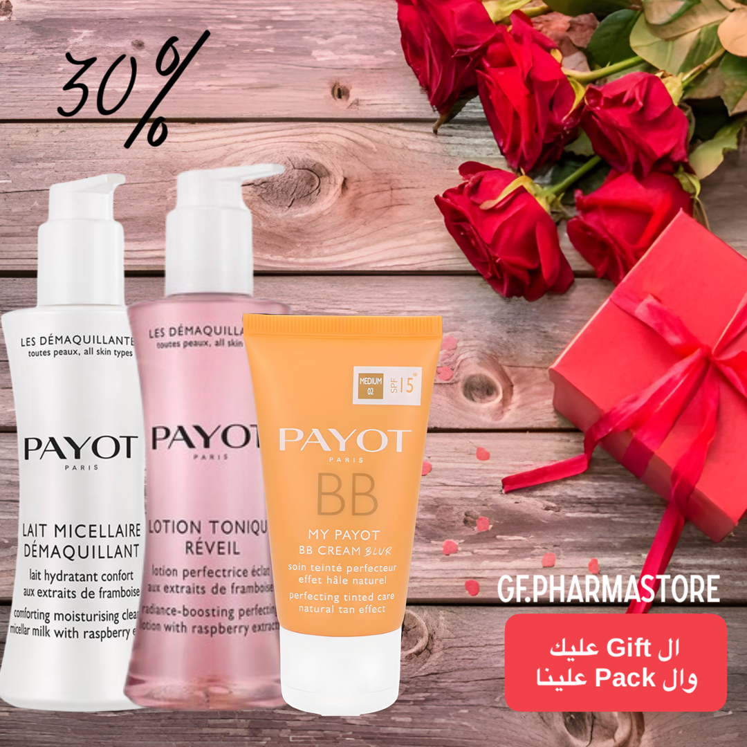 PAYOT PARIS LES DEMAQUILLANTES LAIT MICELLAIRE 200ML + LOTION TONIQUE REVEIL 200ML + BB CREAM BLUR SPF 15 MEDIUM 02 50ML