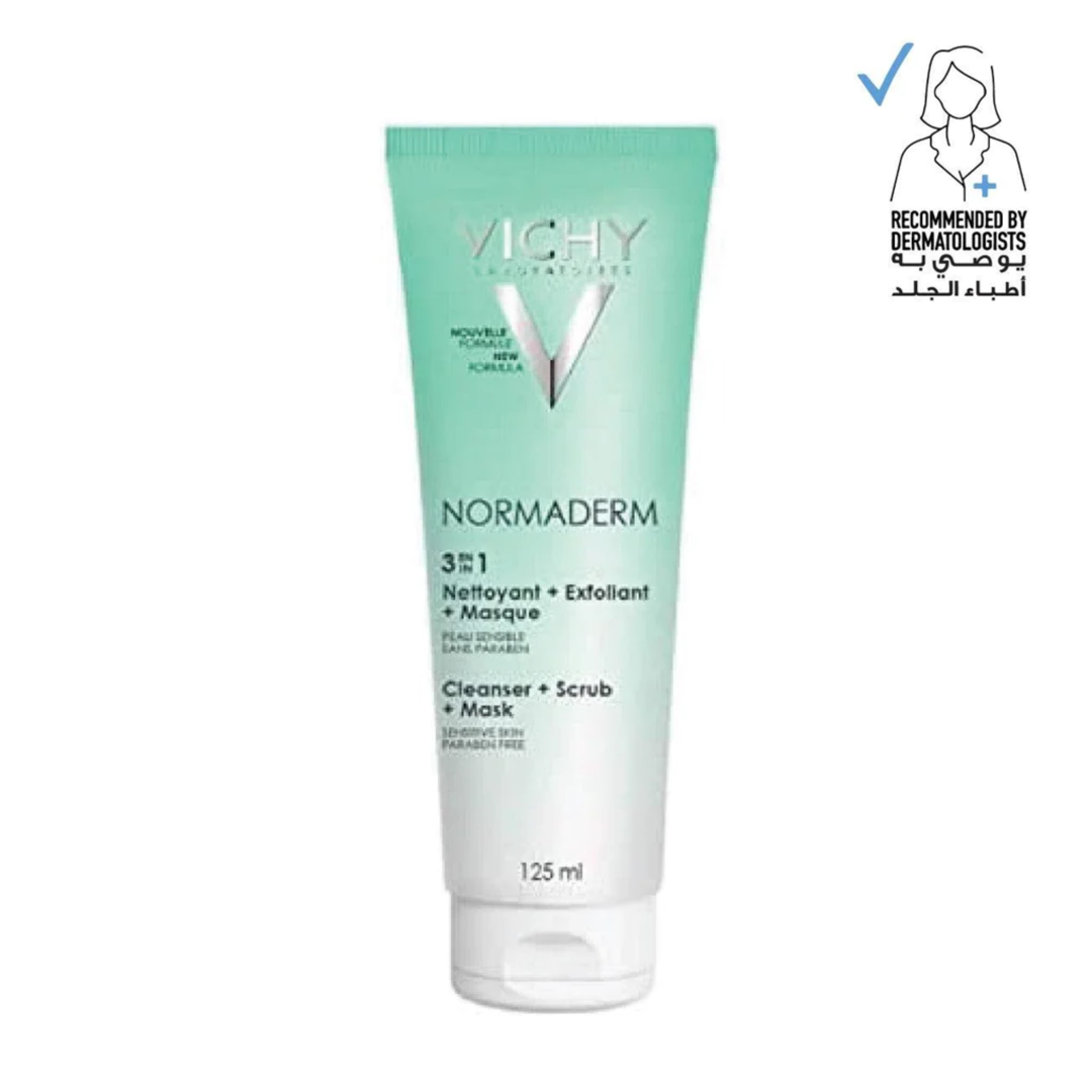 VICHY NORMADERM 3 IN 1 SCRUB + CLEANSER + MASK 125ML