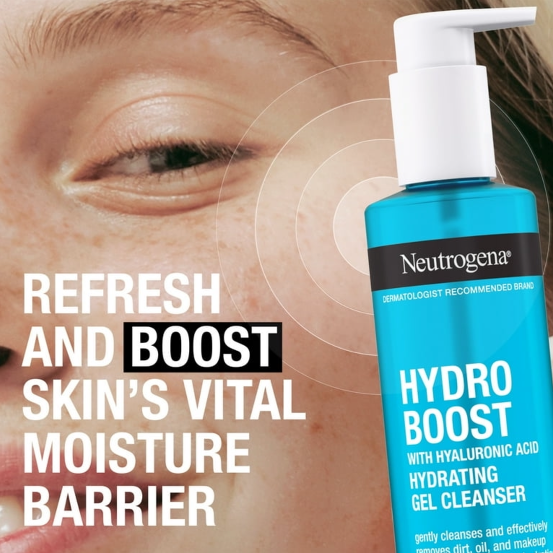NEUTROGENA SKIN VITAL DUO HYDRO BOOST GEL CLEANSER 230ML + WATER GEL FACE MOISTURIZER