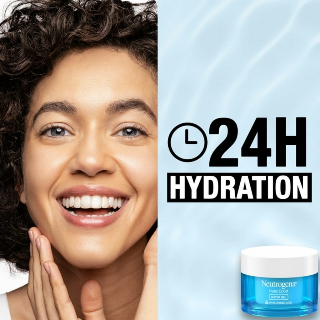 NEUTROGENA SKIN VITAL DUO HYDRO BOOST GEL CLEANSER 230ML + WATER GEL FACE MOISTURIZER