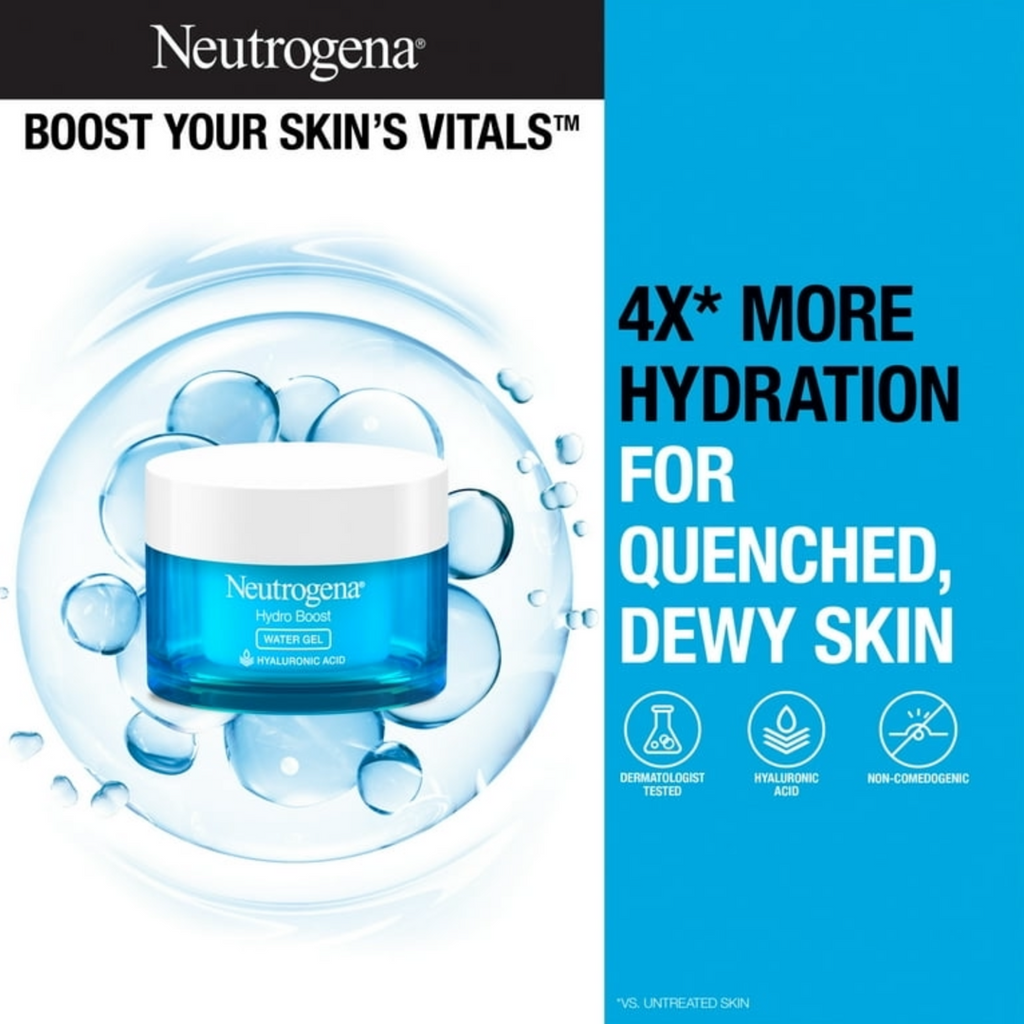 NEUTROGENA SKIN VITAL DUO HYDRO BOOST GEL CLEANSER 230ML + WATER GEL FACE MOISTURIZER