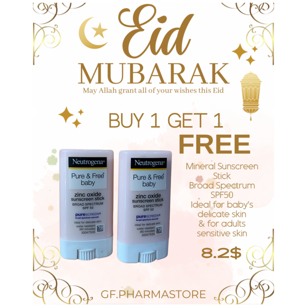 NEUTROGENA PURE & FREE BABY MINERAL SUNSCREEN STICK SPF 50 (BUY 1 GET1)