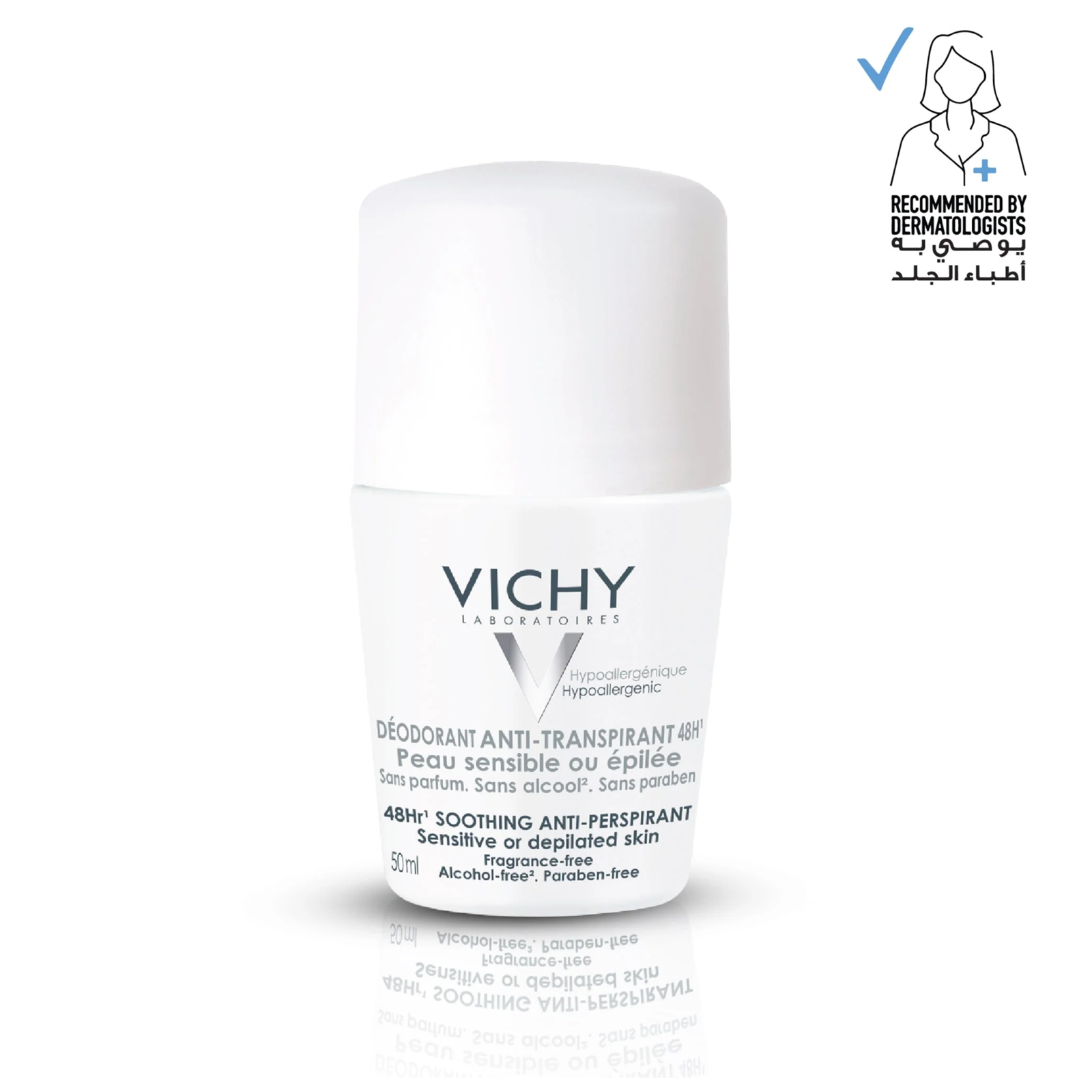 VICHY DEODORANT ANTI PERSPIRANT ROLL ON SENSITIVE SKIN 50 ml