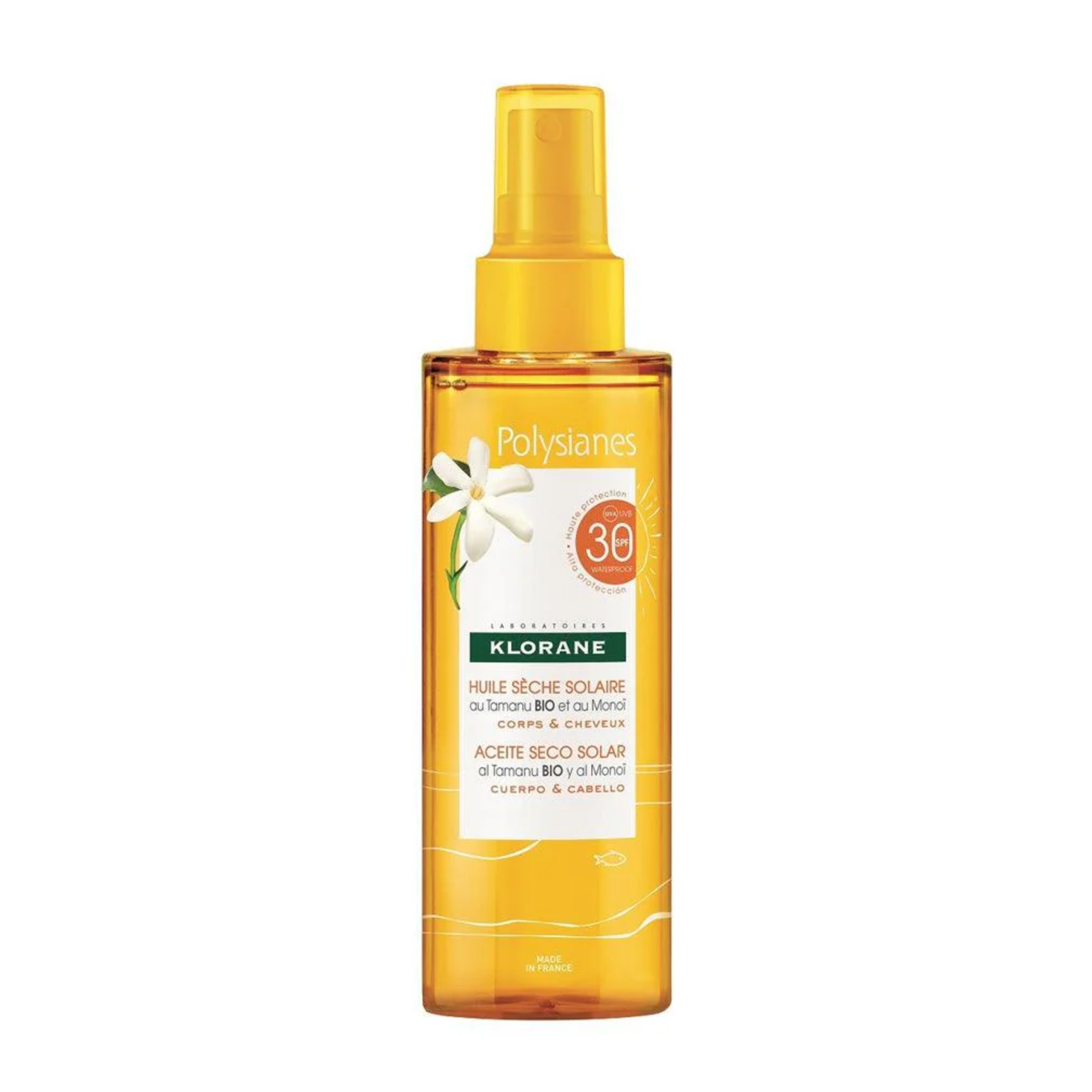 KLORANE POLYSIANES HUILE SECHE SOLAIRE SPF30 200 ML