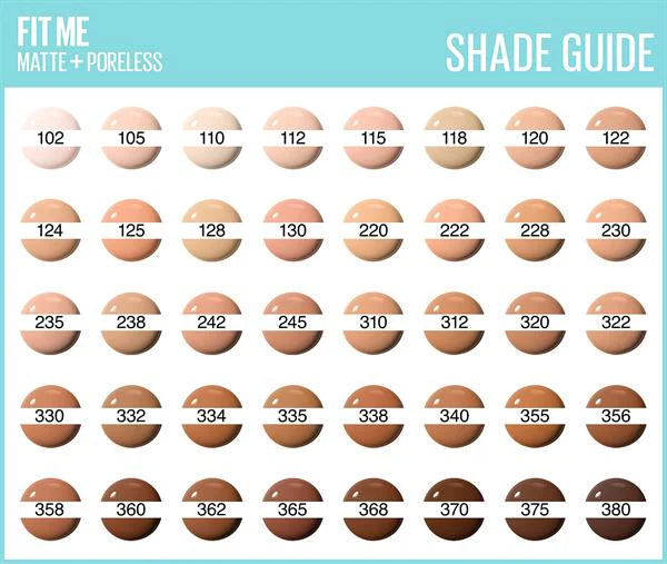 Maybelline fit me matte + poreless liquid foundation
